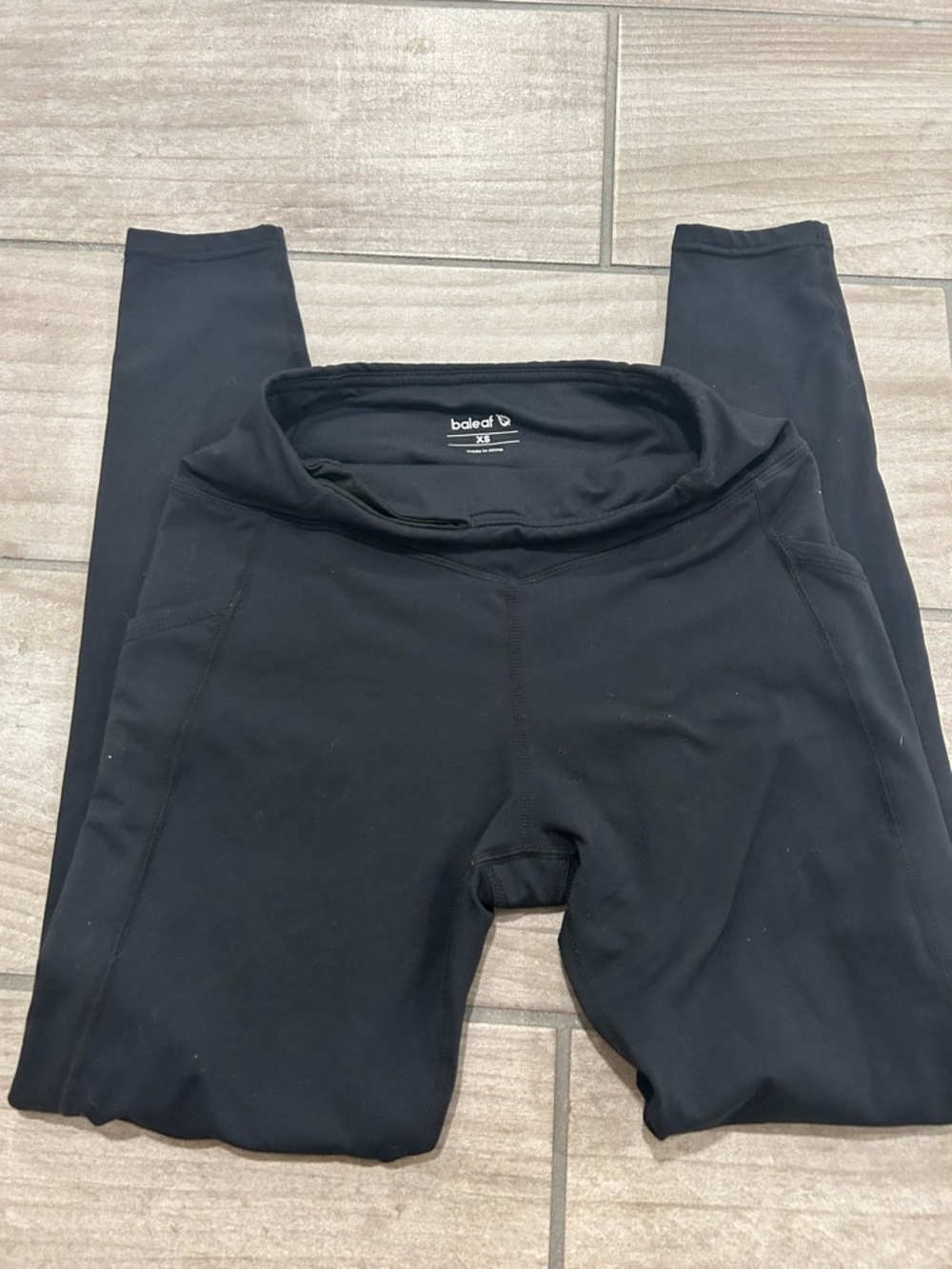 baleaf Black High-Rise fleece lined Leggings XS